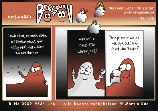 Leserpost Kleiner Berg entführt!; Klicken Sie hier für nächsten Comic-Teil!